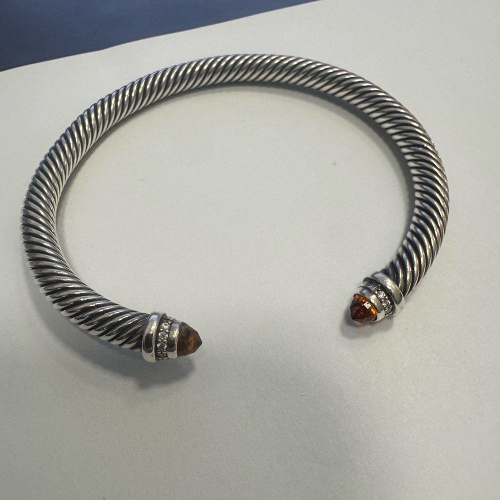 David Yurman Cable Bracelet Citrine and Diamond
